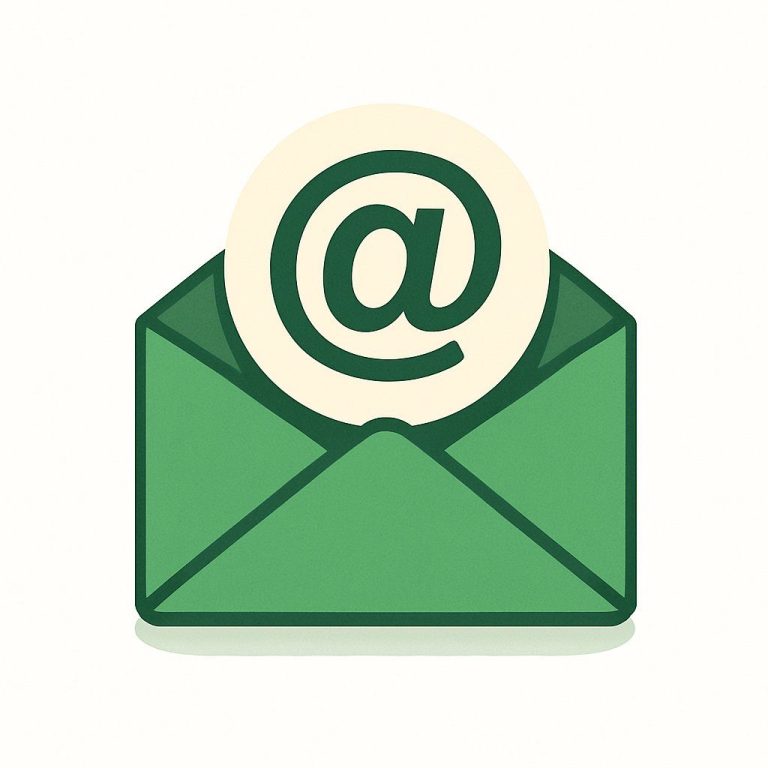 Correo electrónico Imagen de un sobre postal abierto, del que sale una arroba.